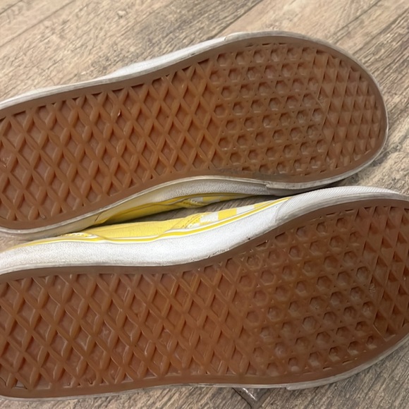 Vans bright yellow checkerboard sneakers size 8.5 - Picture 4 of 5